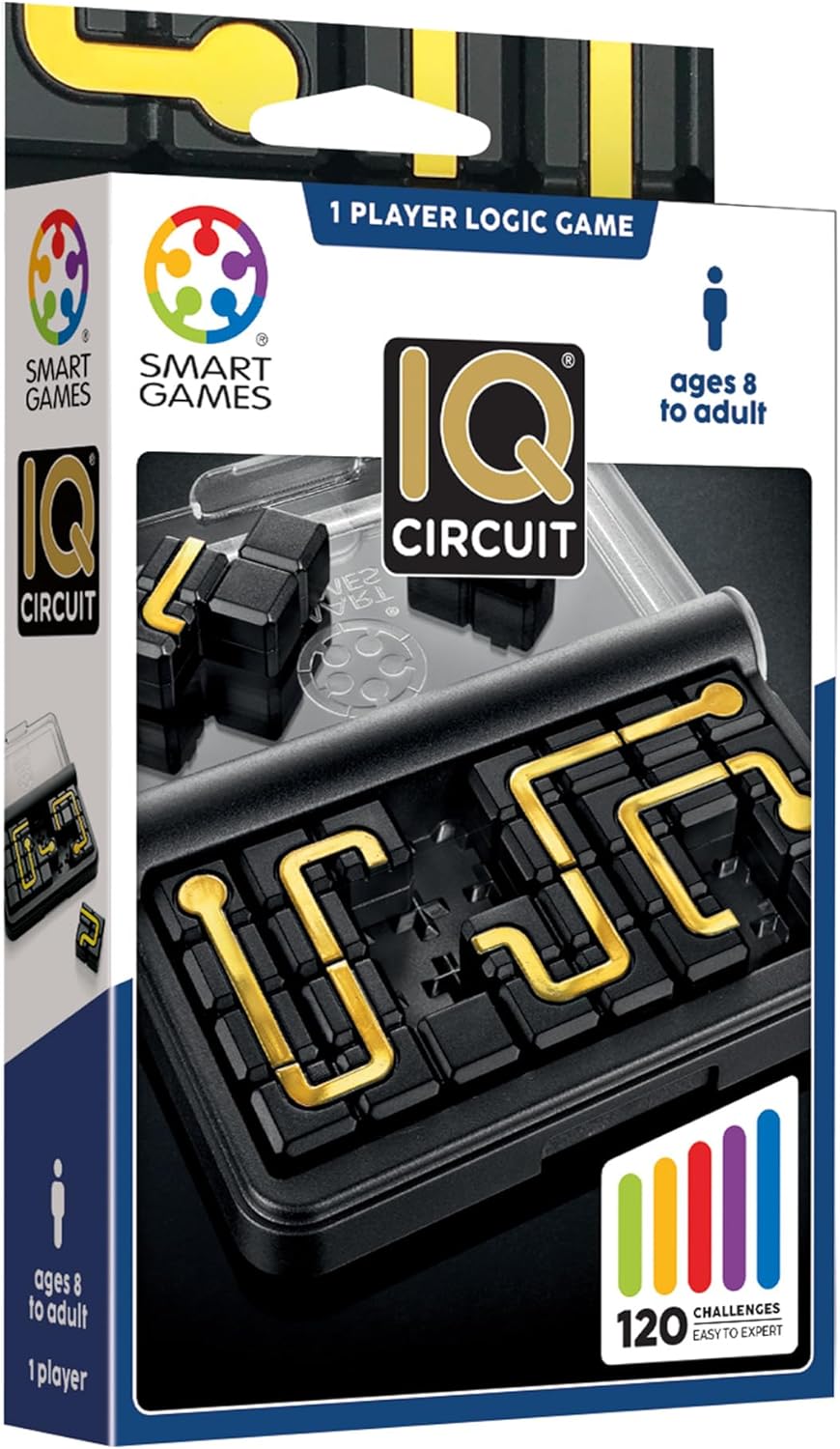 Smart Games - IQ Circuit, Puzzle Game with 120 Challenges, 8+ Years