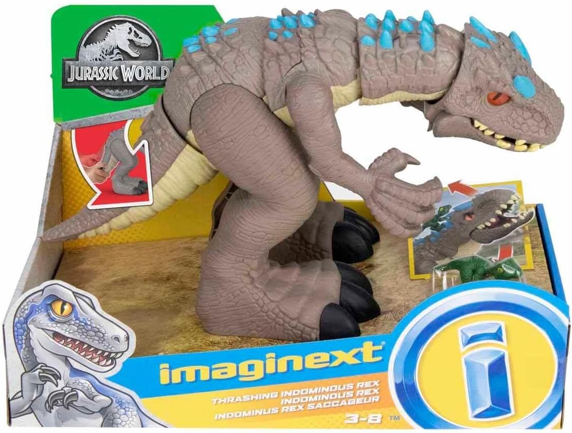 Fisher-Price Imaginext Jurassic World Indominus Rex, Dinosaurio de Juguete para niños +3 años (Mattel GMR16