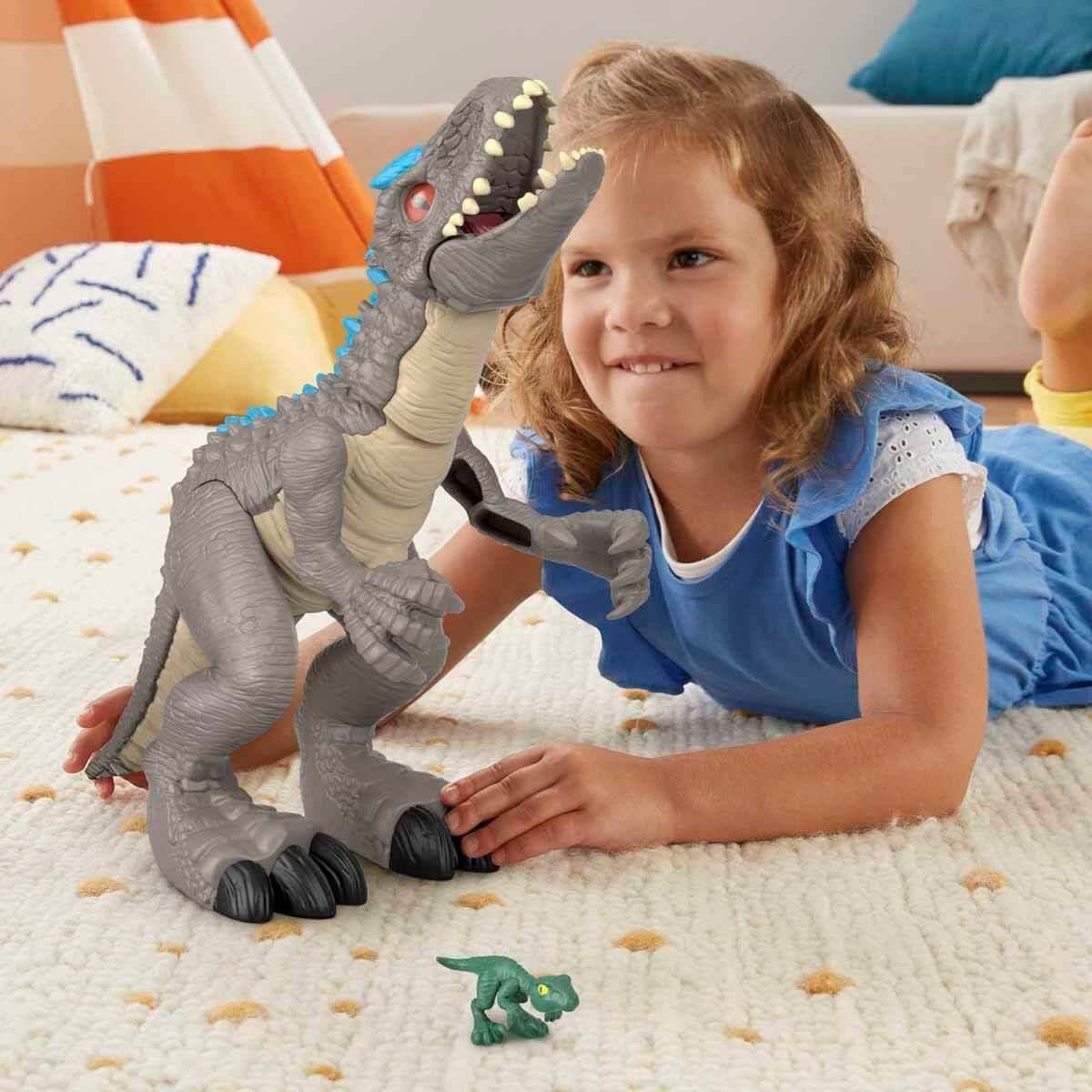 Fisher-Price Imaginext Jurassic World Indominus Rex, Dinosaurio de Juguete para niños +3 años (Mattel GMR16