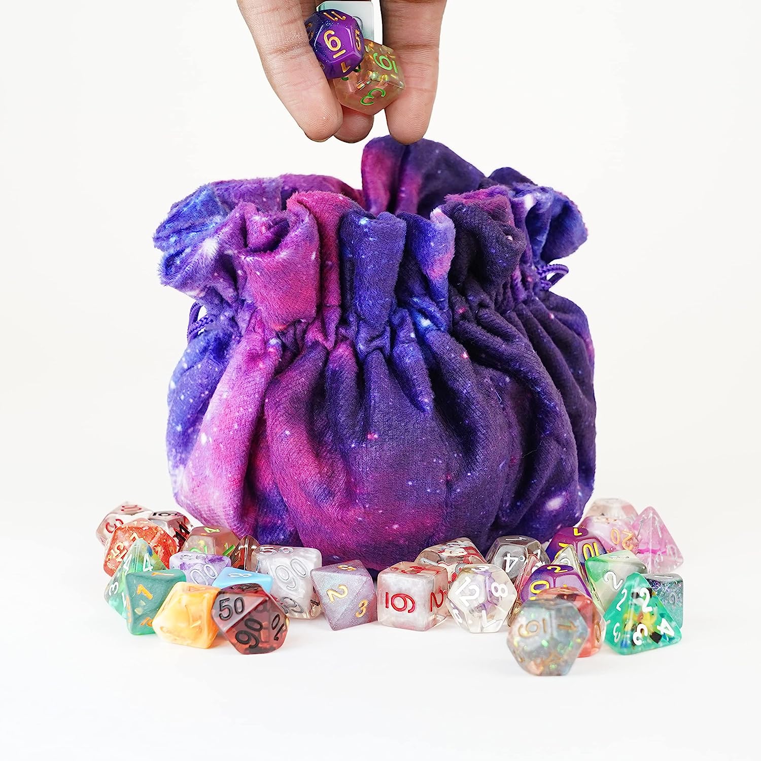 Nebula Velvet Compartment Dice Bag