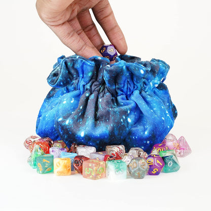 Velvet Compartment Dice Bag: Galaxy
