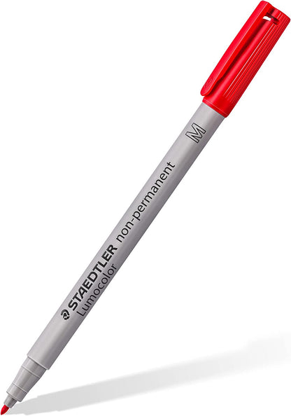 STAEDTLER 315 WP4 Lumocolor Non-Permanent Pen, Medium Line Width, 1.0mm - Assorted Colours (Pack of 4