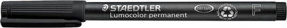 STAEDTLER 318 WP4 Lumocolor Permanent Pen, Fine Line Width, 0.6mm - Assorted Colours (Pack of 4