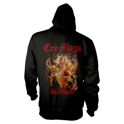CRO-MAGS - BEST WISHES BLACK Hooded Sweatshirt with Zip XX-Large