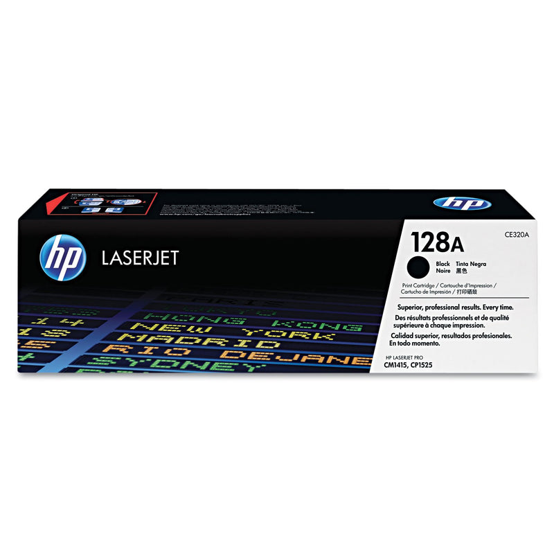 HP CE320A 128A Original LaserJet Toner Cartridge, Black, Single Pack