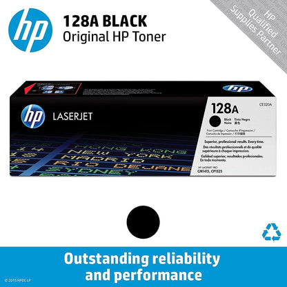 HP CE320A 128A Original LaserJet Toner Cartridge, Black, Single Pack