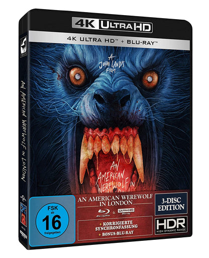 An American Werewolf in London - 3-Disc-Special Edition (4K Ultra-HD) (+ Blu-ray 2D) (+ Bonus-Blu-ray) (Gabz Artwork