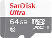 SanDisk Ultra microSDXC 64GB, up to 100MB/s, Class 10, UHS-I, Full HD video White/Grey