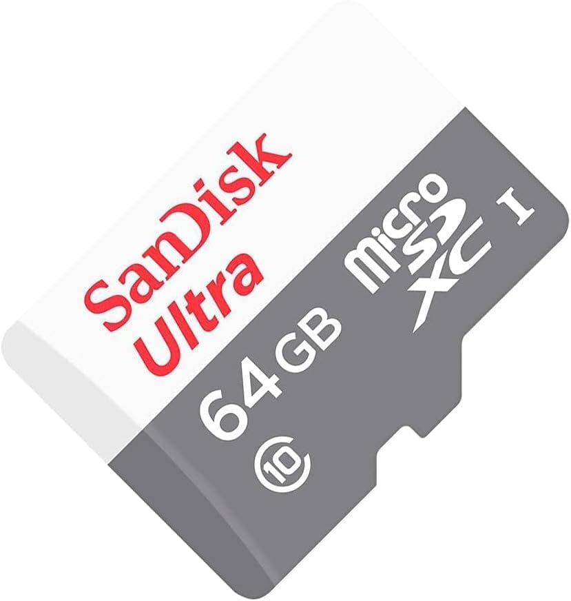 SanDisk Ultra microSDXC 64GB, up to 100MB/s, Class 10, UHS-I, Full HD video White/Grey