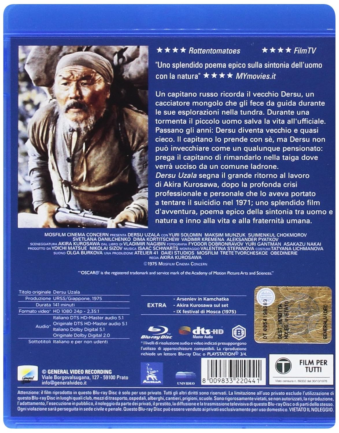 dersu uzala - blu ray BluRay Italian Import