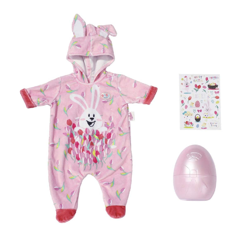 BABY born 830307 Easter 43cm-for Toddlers 3 Years & Up-Easy for Small Hands-Includes Onesie, Egg Case & Sticker Sheet, White