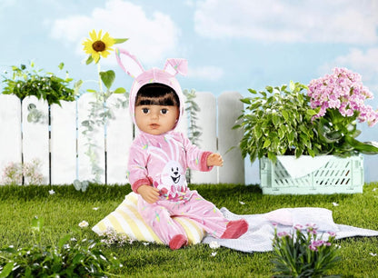 BABY born 830307 Easter 43cm-for Toddlers 3 Years & Up-Easy for Small Hands-Includes Onesie, Egg Case & Sticker Sheet, White