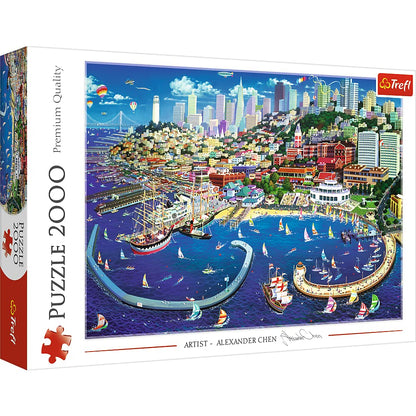 Trefl- Puzzle 2000 Piezas, Adultos y niños a Partir de 12 años, Color bahía de San Francisco, Bay (TREFL-271072