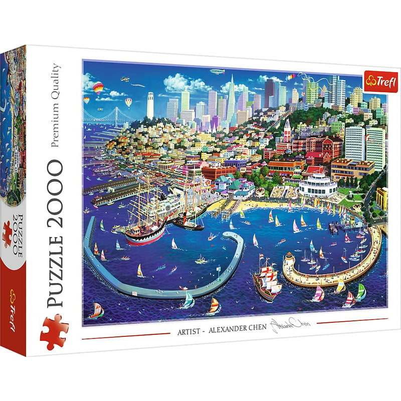Trefl- Puzzle 2000 Piezas, Adultos y niños a Partir de 12 años, Color bahía de San Francisco, Bay (TREFL-271072