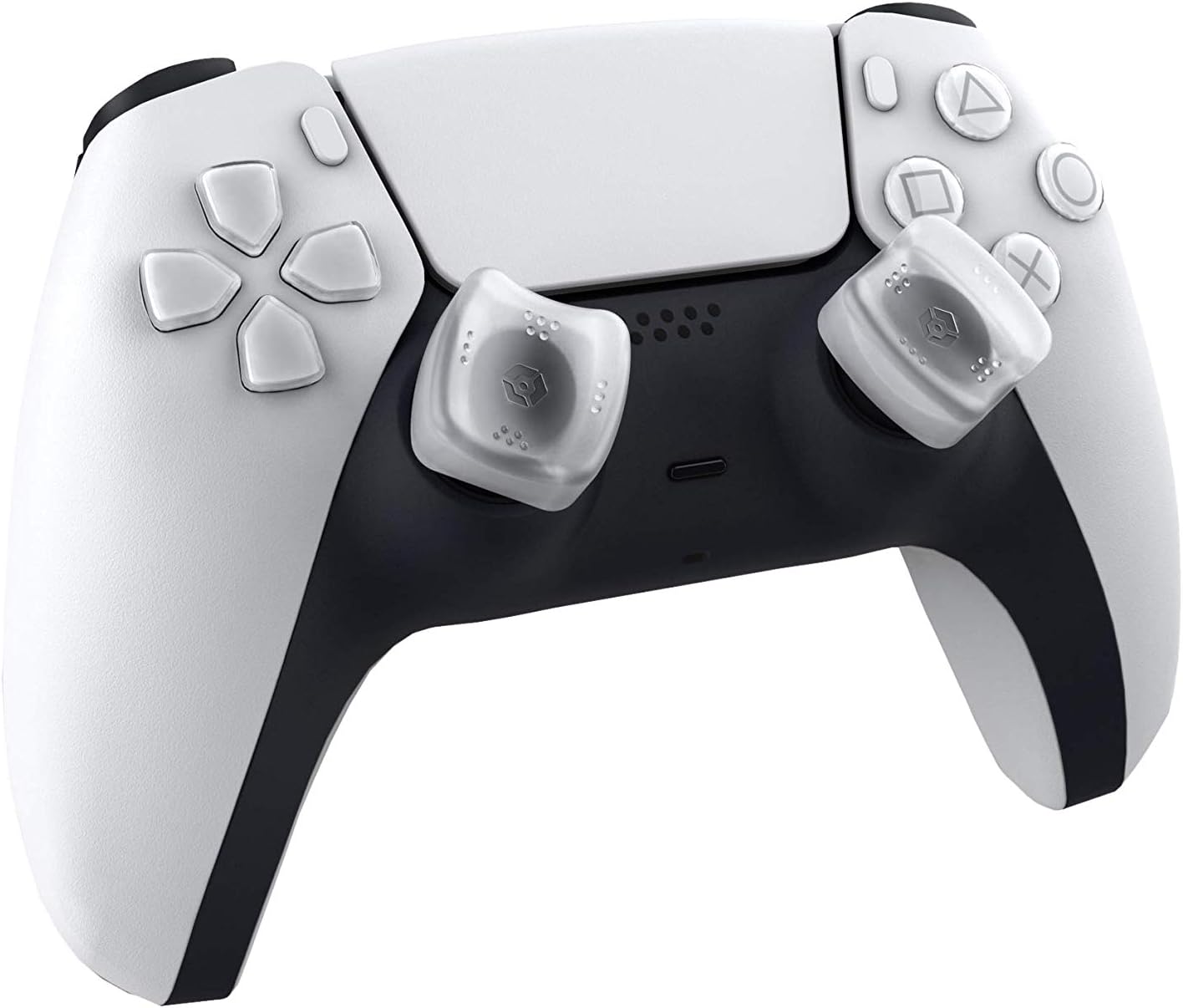 Gioteck STG PS5 – Thumb Grips PS5 – Silicone Caps/Caps for Joysticks Playstation 5 – Non-Slip – Aiming Aid – PS5 Controller Protection – White