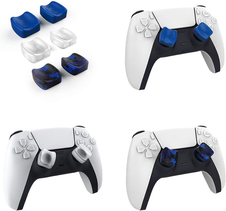 Gioteck STG PS5 Thumb Grips PS5 Silicone Plugs/Caps/Protector for Joysticks Grips Playstation 5 - Non-Slip - Aim Aid - PS5 Controller - White