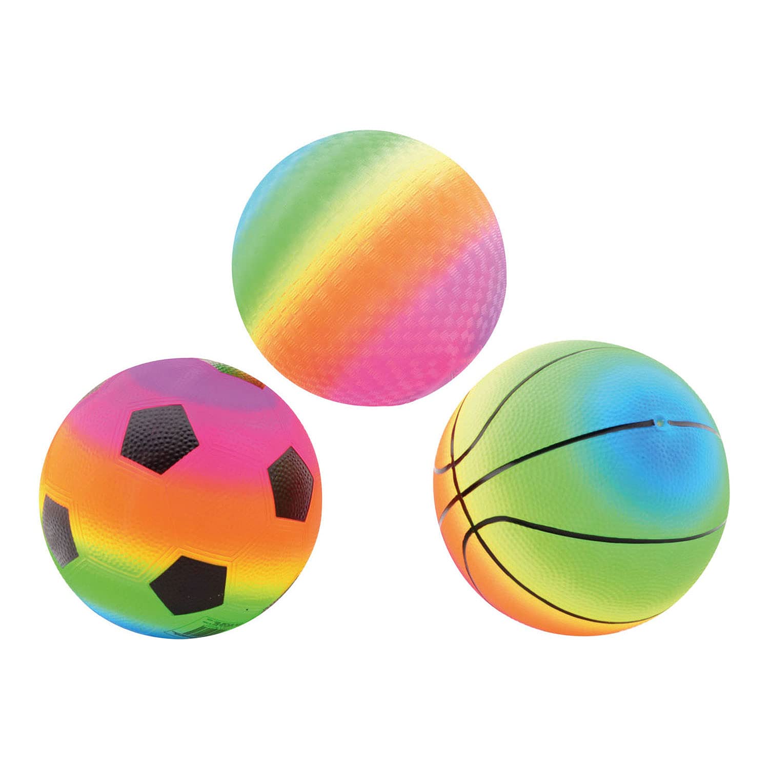 Regenboog bal maat 5 3 assorti