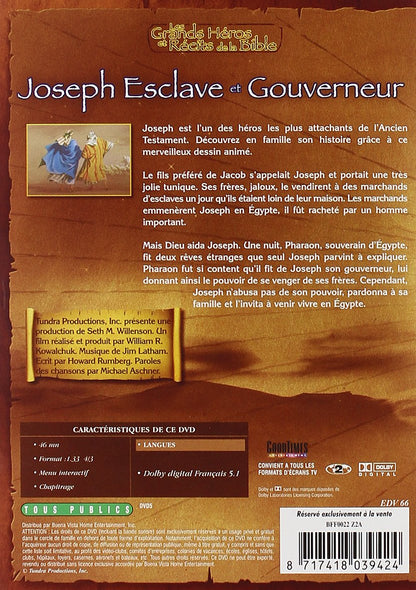 Les Grands héros et récits de la Bible, vol. 3 : Joseph, esclave et gouverneur - Coffret 3 DVD