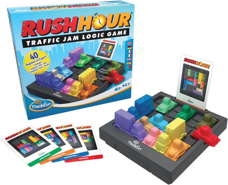 ThinkFun Rush Hour Traffic Jam Brain Game and STEM Toy & ThinkFun Chocolate Fix - Award Winning Logic Game and STEM Toy for Age 8 and Up Red Base, 8.875 x 8.0 H x 2.5 D