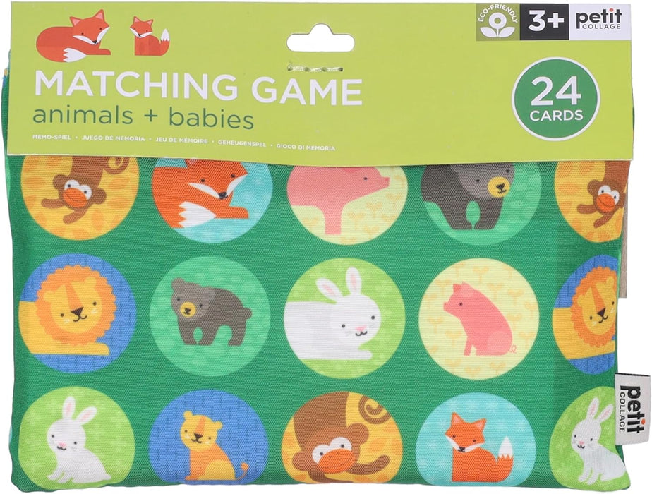 Petit Collage Animals + Babies Matching Game