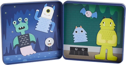 Petit Collage PTC613 Travel Game, Mix + Match Monsters Magnetic Play Set