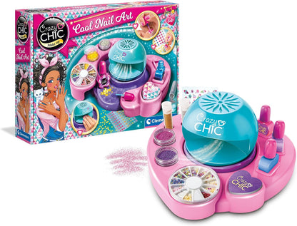 Clementoni 18599 Crazy Chic Cool Nail Art Set for Children, Ages 6 Years Plus, Multi-Coloured