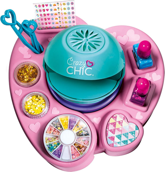 Clementoni 18599 Crazy Chic Cool Nail Art Set for Children, Ages 6 Years Plus, Multi-Coloured