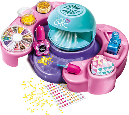 Clementoni 18599 Crazy Chic Cool Nail Art Set for Children, Ages 6 Years Plus, Multi-Coloured