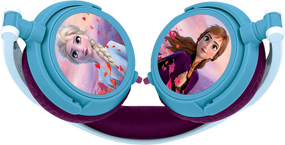 Lexibook Disney Frozen Elsa Stereo Headphone, kids safe, foldable and adjustable, blue/black, HP010FZ