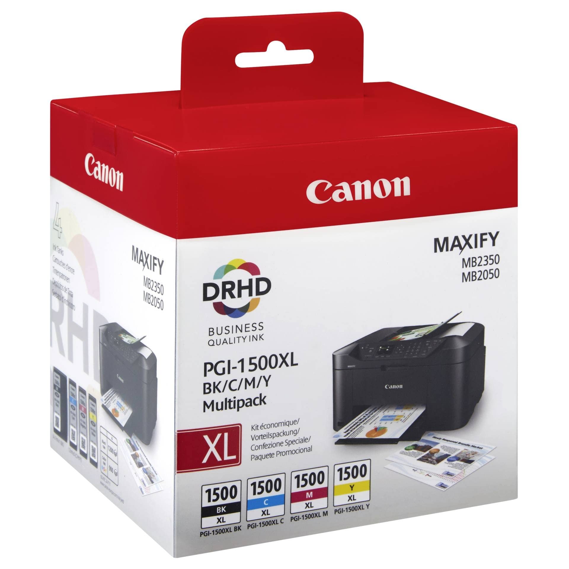Canon PGI1500XL BK/C/M/Y Multipack Ink 4 Cartridges Original black/cyan/Magenta/yellow, XL