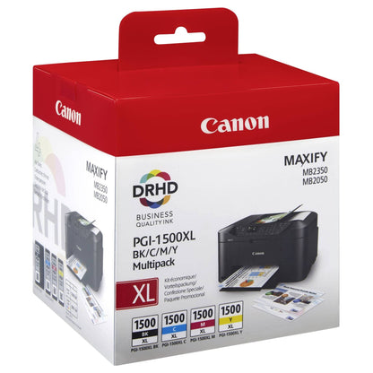 Canon PGI1500XL BK/C/M/Y Multipack Ink 4 Cartridges Original black/cyan/Magenta/yellow, XL