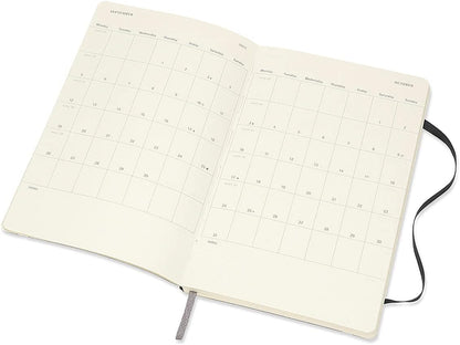 Moleskine - 18-Month Weekly Planner/Diary, Weekly Planner 2021/2022, Weekly Notebook with Soft Cover and Elastic Closure, Size Large 13 x 21 cm, Colour Black, 208 Pages