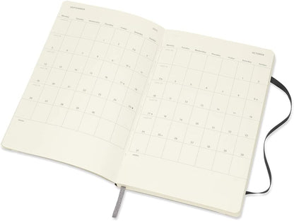 Moleskine - 18-Month Weekly Planner/Diary, Weekly Planner 2021/2022, Weekly Notebook with Soft Cover and Elastic Closure, Size Large 13 x 21 cm, Colour Black, 208 Pages