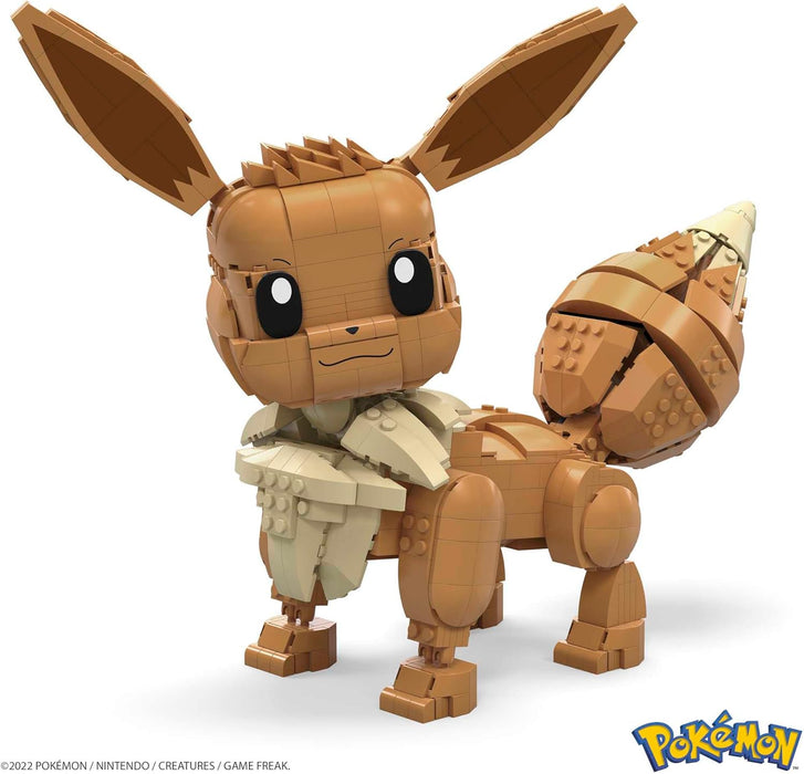 Mega Construx GMD34 - Pokémon Jumbo Evoli 30cm, Bauset mit beweglicher Figur & POKÉMON - detailgetreue und feuerspeiende Glumanda-Figur zum Zusammenbauen, Bauspielzeug für Kinder ab 6 Jahren, GKY96