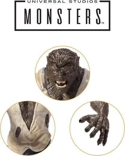 BendyFigs The Noble Collection Universal Monsters Mini Wolf-Man - 5.5in (14cm) Noble Toys Miniature Bendable Figure Posable Doll Figures