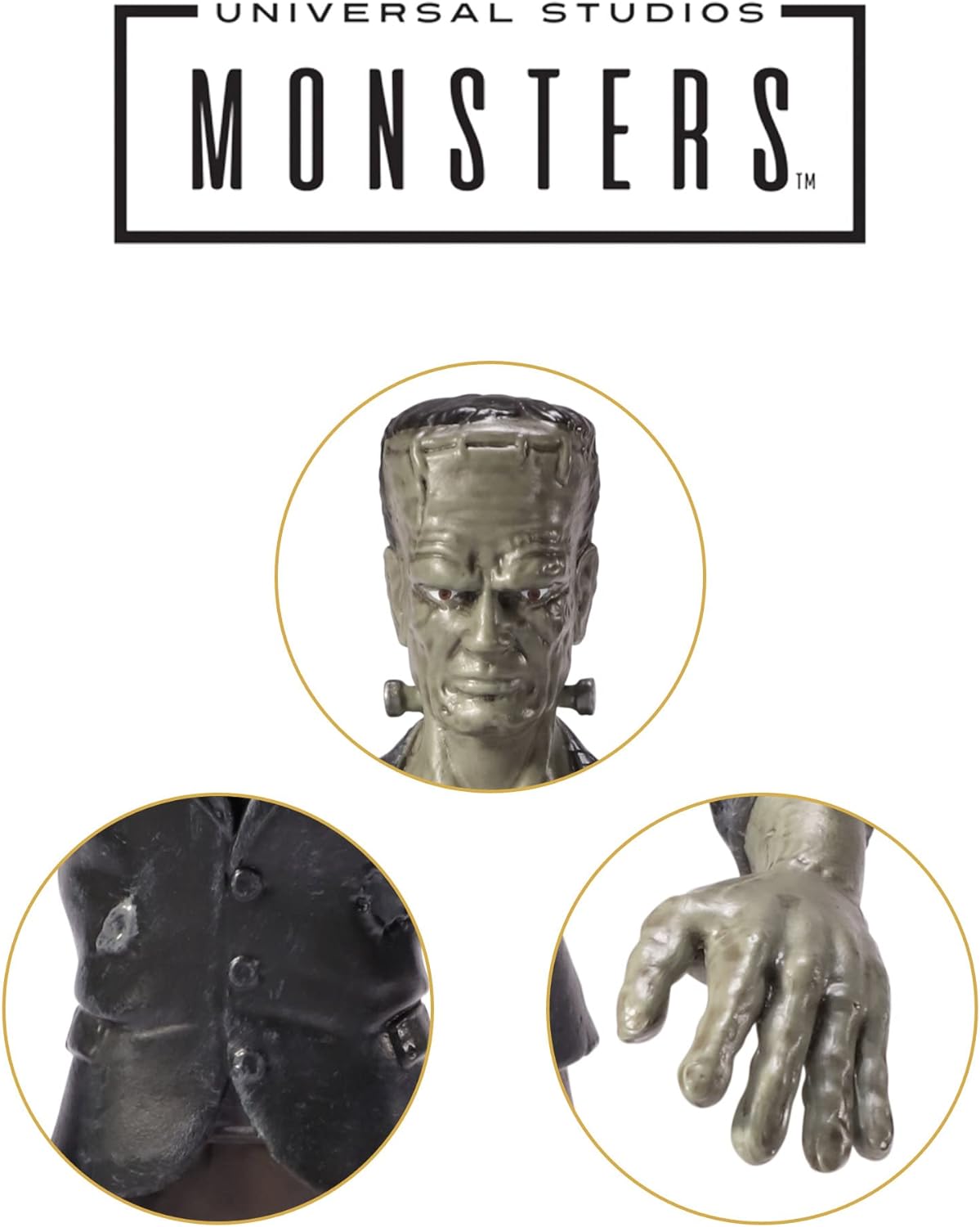 Frankenstein's Monster Mini Bendy Fig - 5.5in (14cm) Noble Toys Miniature Bendable Figure Posable Doll Figures
