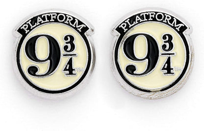 Official Harry Potter Stud Earring Set including Platform 9 3/4, Hedwig & Letter, and the Deathly Hallows earrings by The Carat Shop