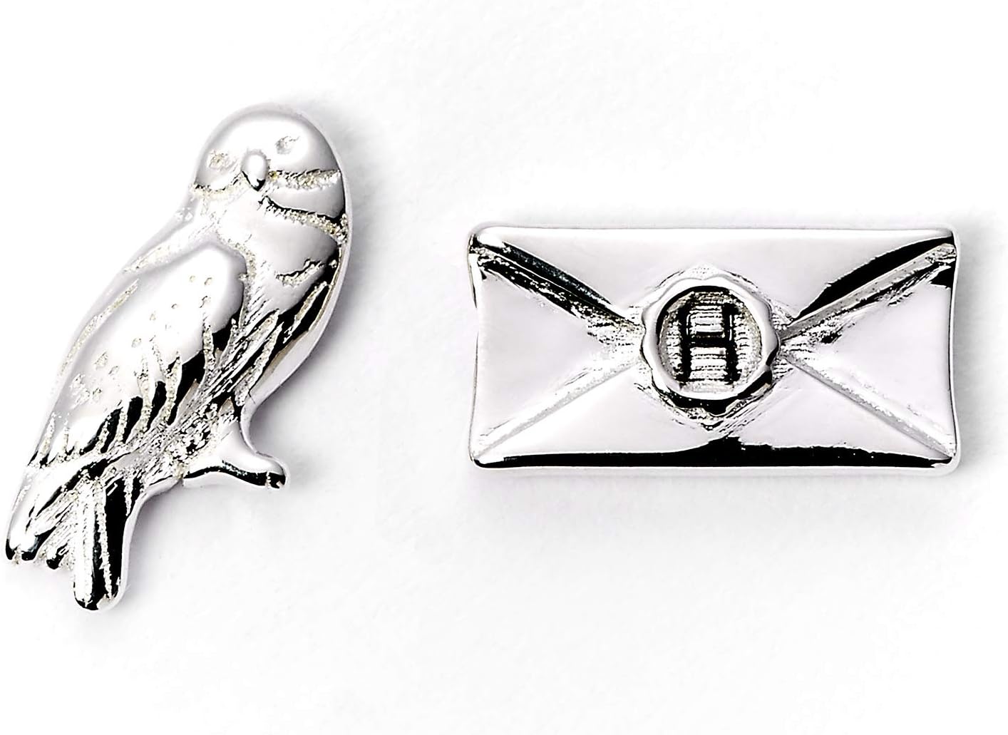 Official Harry Potter Stud Earring Set including Platform 9 3/4, Hedwig & Letter, and the Deathly Hallows earrings by The Carat Shop