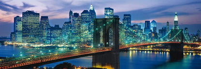 Clementoni - 39434 - Collection Panorama Puzzle for Adults and Children - New York Brooklyn Bridge - 1000 Pieces