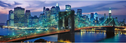Clementoni - 39434 - Collection Panorama Puzzle for Adults and Children - New York Brooklyn Bridge - 1000 Pieces