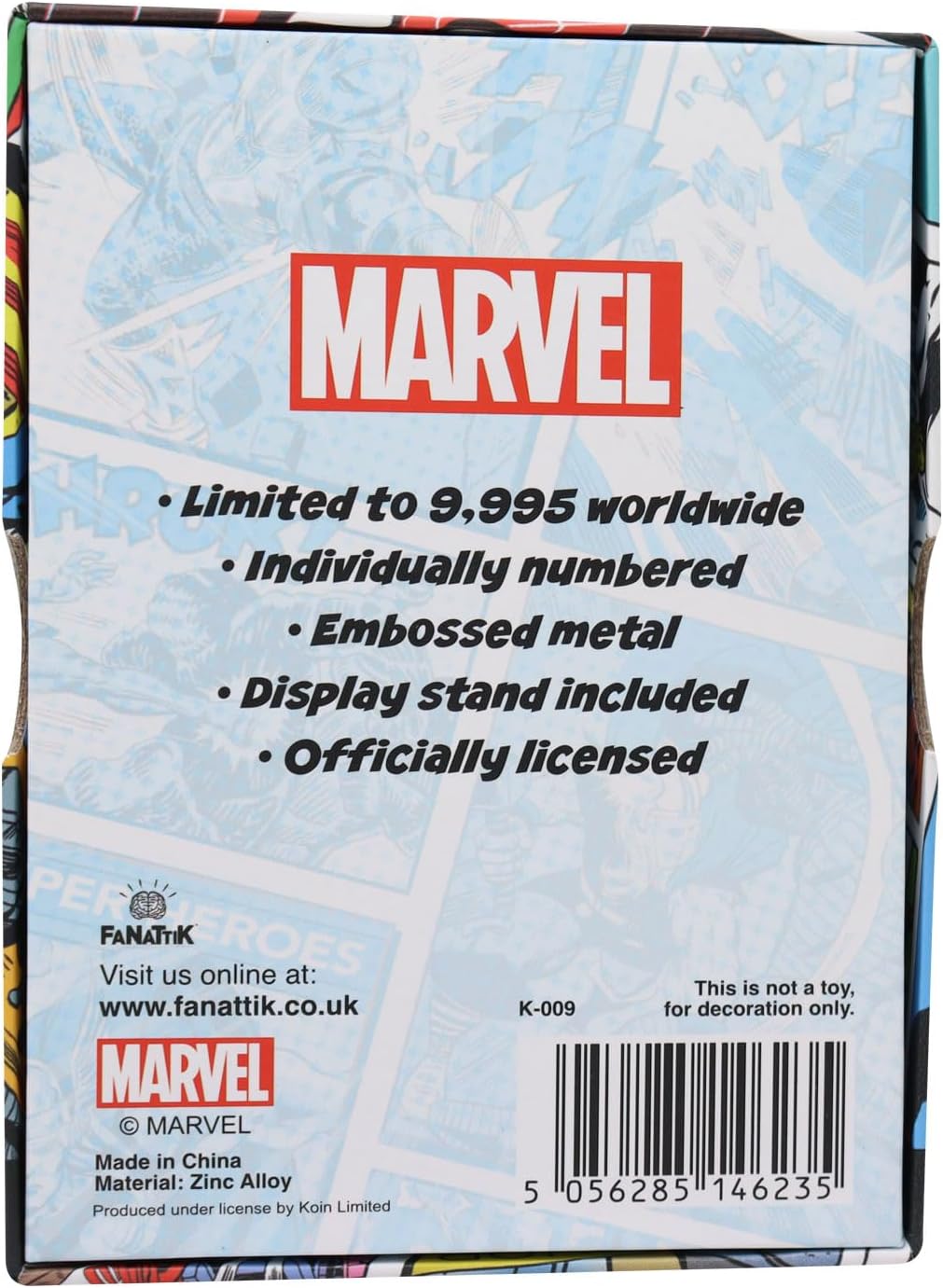 FANATTIK Marvel Doctor Strange Carte en Métal Sammler
