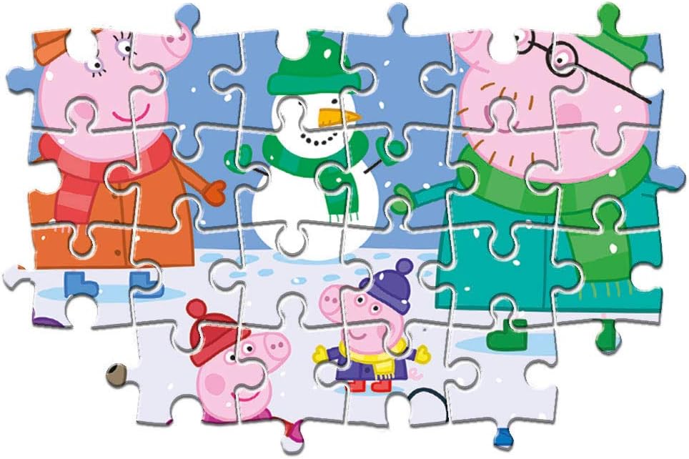 Clementoni 23752, Peppa Pig Supercolor Puzzle for Children - 104 Pieces, Ages 4 Years Plus