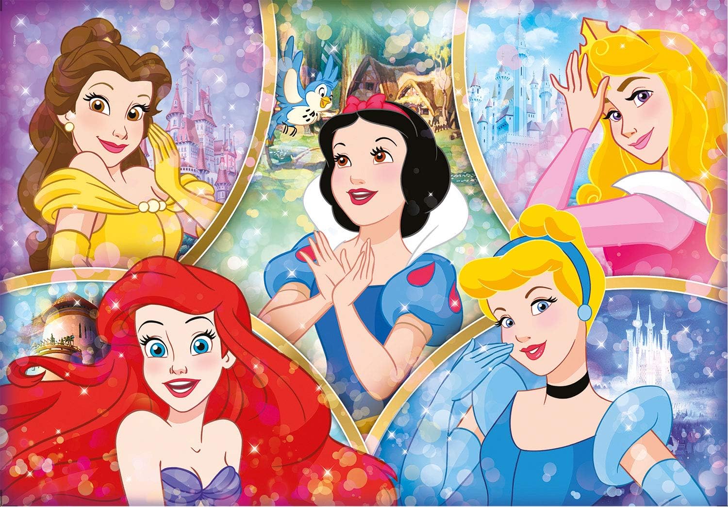 Clementoni Disney Princess-Puzzle Infantil (180 Piezas), Fabricado en Italia, a Partir de 7 años, Multicolor (29311