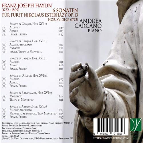 Haydn: 6 Sonaten Fur Furst Nikolaus Esterhazy Op 13