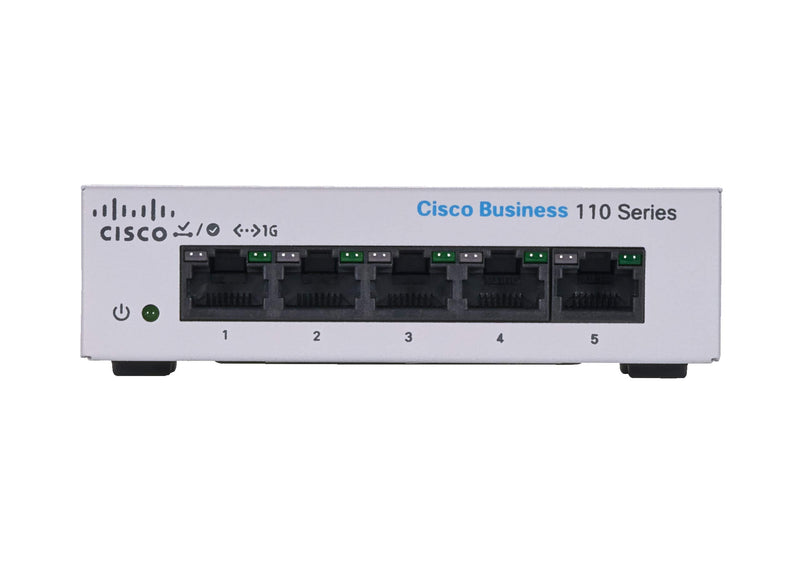 Cisco Business CBS110-5T-D Unmanaged Switch | 5 Port GE | Desktop | Ext PS | Limited Lifetime Protection (CBS110-5T-D