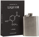 KIKKERLAND Chemistry Flask, Stainless Steel, Black/Silver