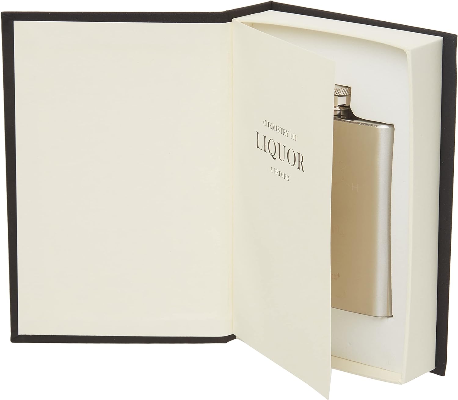 KIKKERLAND Chemistry Flask, Stainless Steel, Black/Silver