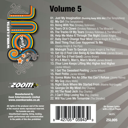 Zoom Karaoke CD+G - Whole Lotta Soul And Motown - Volume 5