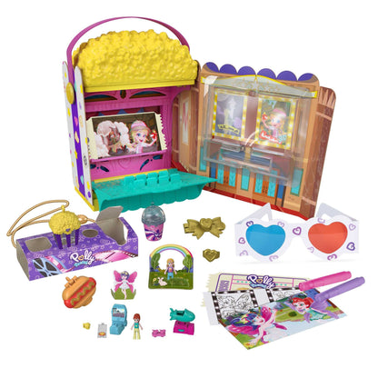 Polly Pocket Cofre con Forma de Cubo de Palomitas, Incluye 20 sorpresas, Juguete para Regalo +4 años (Mattel GVC96