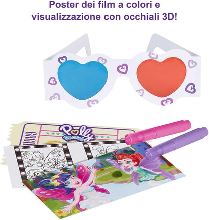 Polly Pocket Cofre con Forma de Cubo de Palomitas, Incluye 20 sorpresas, Juguete para Regalo +4 años (Mattel GVC96
